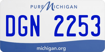 MI license plate DGN2253