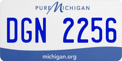MI license plate DGN2256