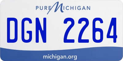 MI license plate DGN2264