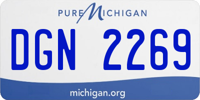 MI license plate DGN2269