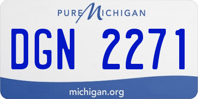 MI license plate DGN2271