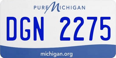 MI license plate DGN2275