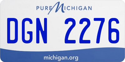 MI license plate DGN2276