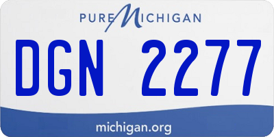 MI license plate DGN2277