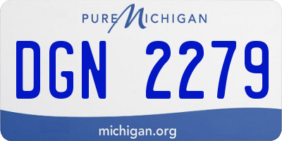 MI license plate DGN2279