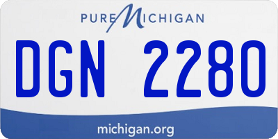 MI license plate DGN2280