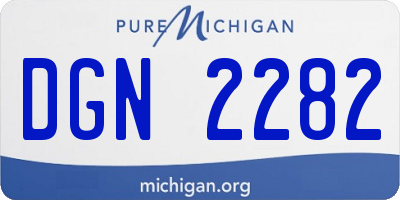 MI license plate DGN2282