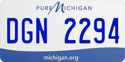MI license plate DGN2294