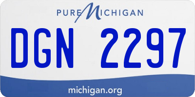 MI license plate DGN2297