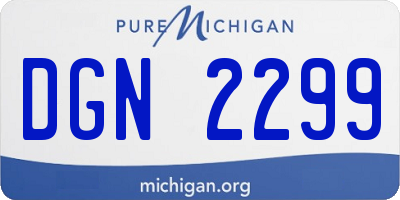 MI license plate DGN2299