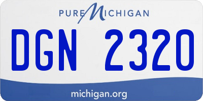 MI license plate DGN2320