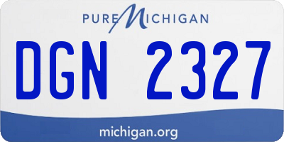 MI license plate DGN2327