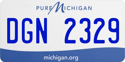 MI license plate DGN2329