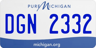 MI license plate DGN2332