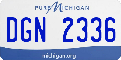 MI license plate DGN2336