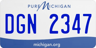 MI license plate DGN2347