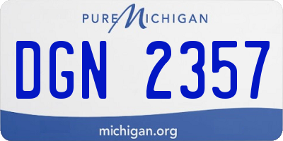 MI license plate DGN2357