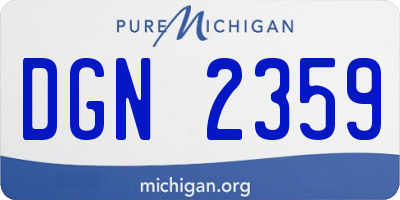 MI license plate DGN2359