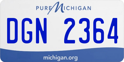 MI license plate DGN2364