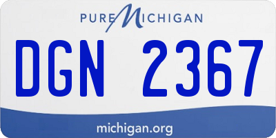 MI license plate DGN2367