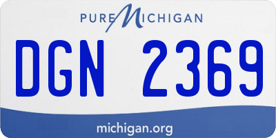 MI license plate DGN2369