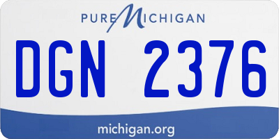 MI license plate DGN2376