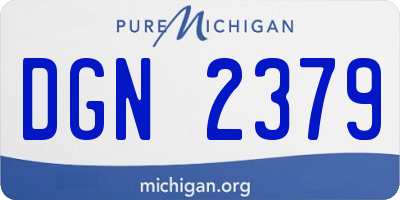 MI license plate DGN2379