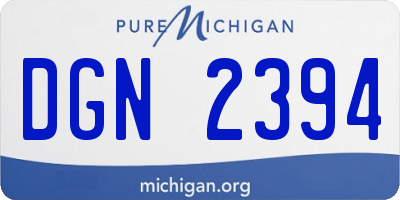 MI license plate DGN2394