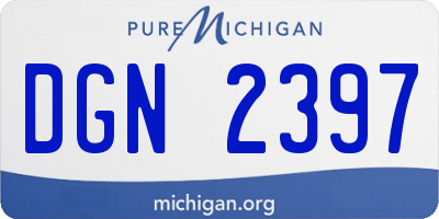 MI license plate DGN2397