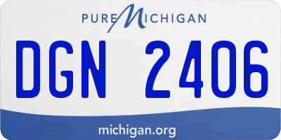 MI license plate DGN2406