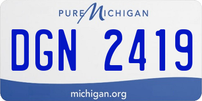 MI license plate DGN2419