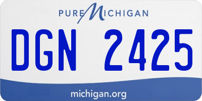 MI license plate DGN2425