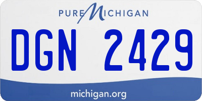 MI license plate DGN2429