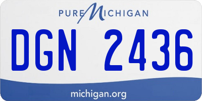 MI license plate DGN2436