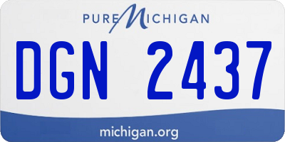MI license plate DGN2437