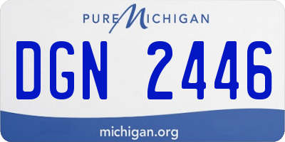 MI license plate DGN2446
