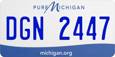 MI license plate DGN2447