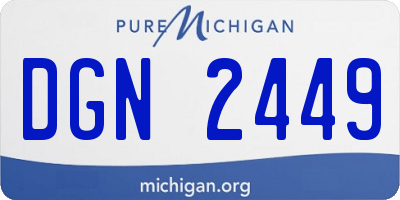 MI license plate DGN2449