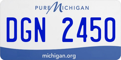 MI license plate DGN2450
