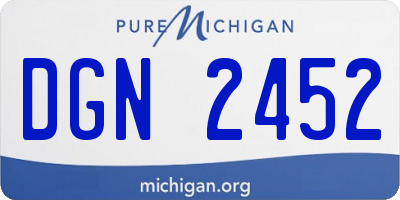 MI license plate DGN2452