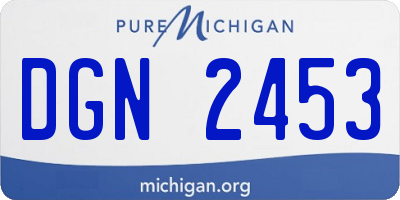 MI license plate DGN2453