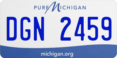 MI license plate DGN2459