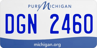 MI license plate DGN2460