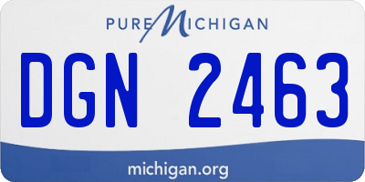 MI license plate DGN2463