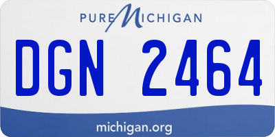 MI license plate DGN2464