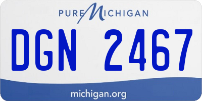 MI license plate DGN2467