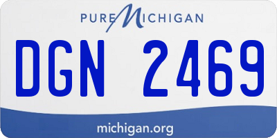 MI license plate DGN2469