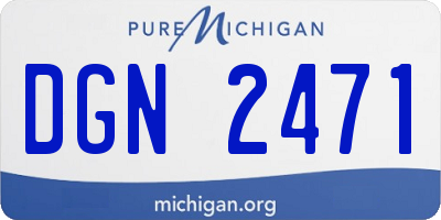 MI license plate DGN2471