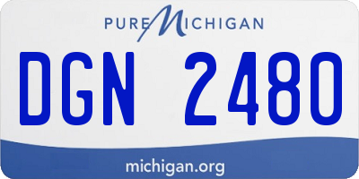 MI license plate DGN2480