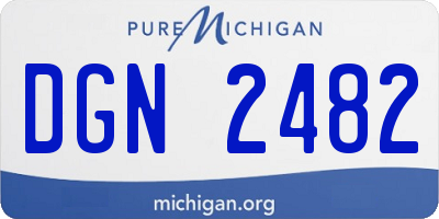 MI license plate DGN2482
